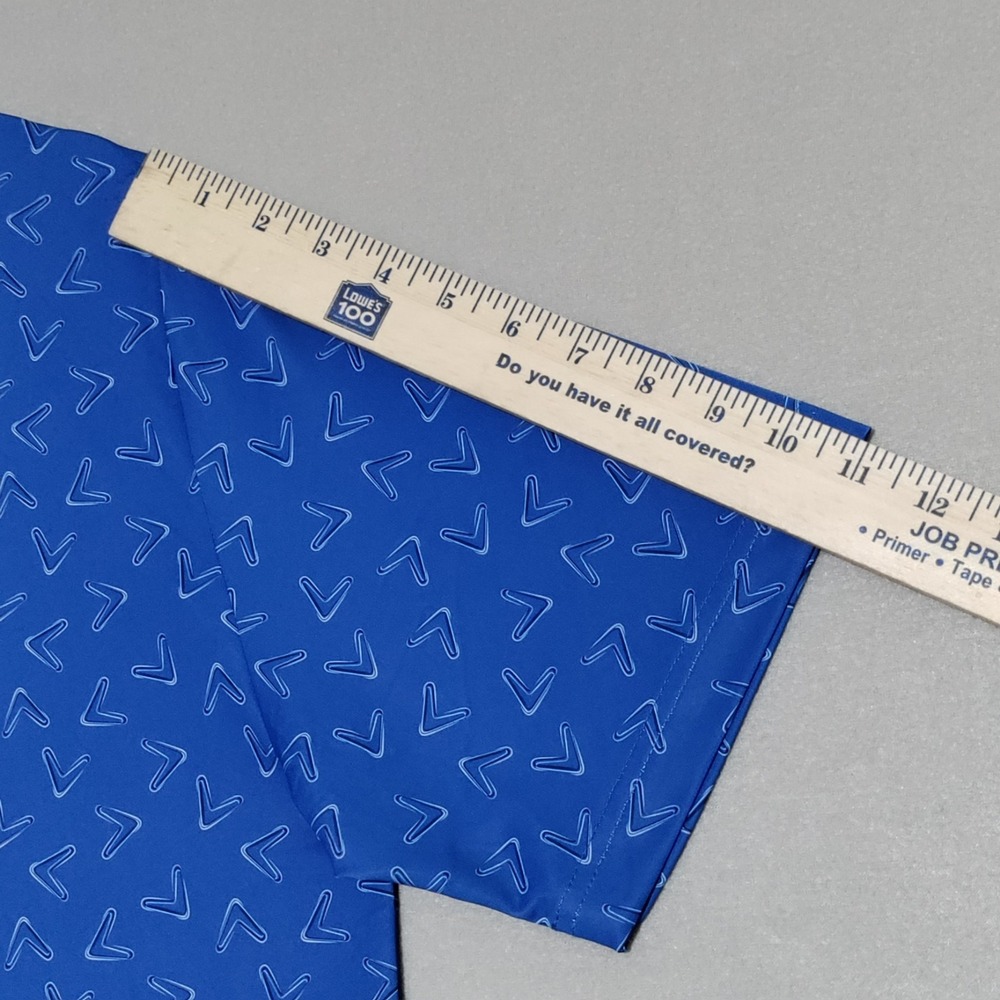 NEW Callaway Golf Polo Shirt Mens Medium All Over Chevron Print Galaxy Blue $70 - Picture 12 of 15